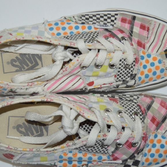 7.5 womans patchwork vans - Picture 2 of 4